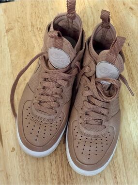 Nike Brown Mid-Top Sneakers with White Soles